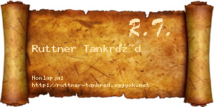 Ruttner Tankréd névjegykártya
